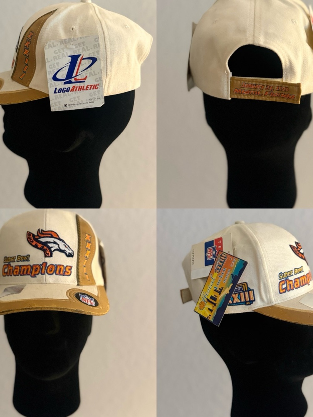 Logo Athletic Denver Broncos Cream & Gold Super Bowl Champions Hat